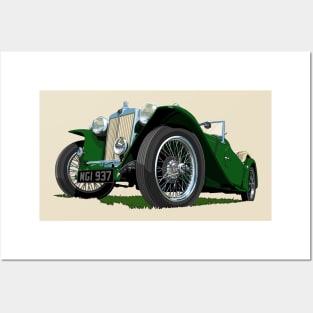 1937 MG Midget in green Posters and Art